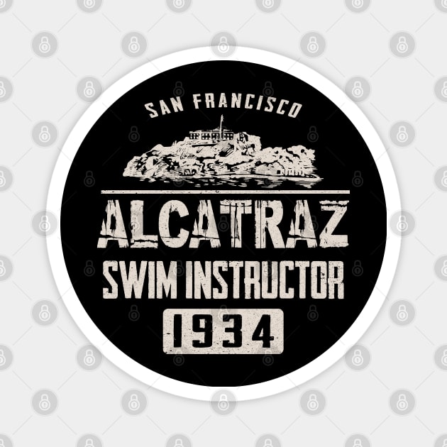 Alcatraz Swim Instructor 1934 Magnet by Alema Art